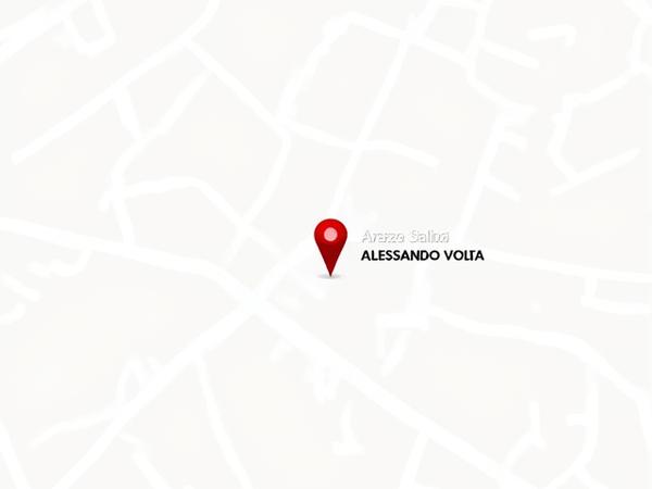 Mappa statica della zona di Via Alessandro Volta a Milano, evidenziando la sede di Arazzo Salus.
